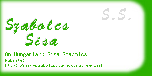 szabolcs sisa business card